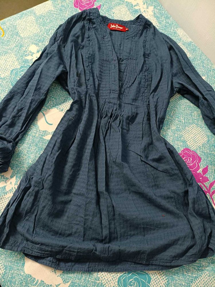 Blue Cotton Kurta