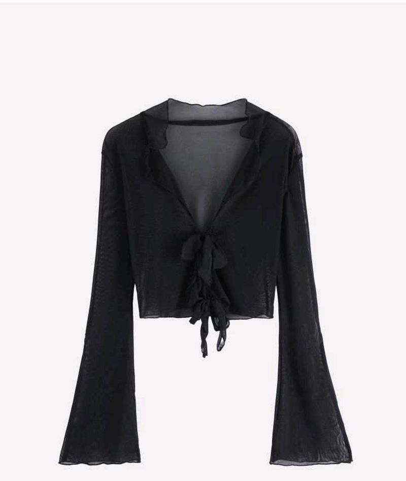 Women Cover Up Sheer Top