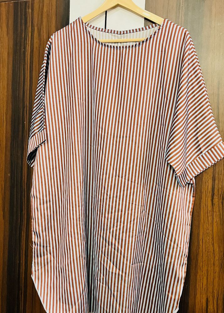 Striped Loose Fit Tunic Top