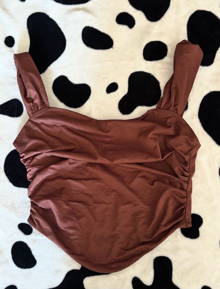 ruched bustier top