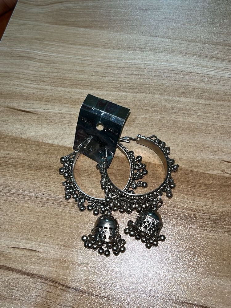 Unique Skull Jhumka Hoop Earrings
