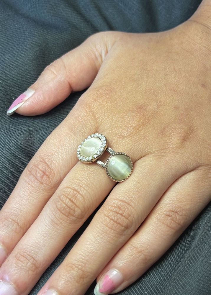 Rose Gold Pearl and Diamond Ring