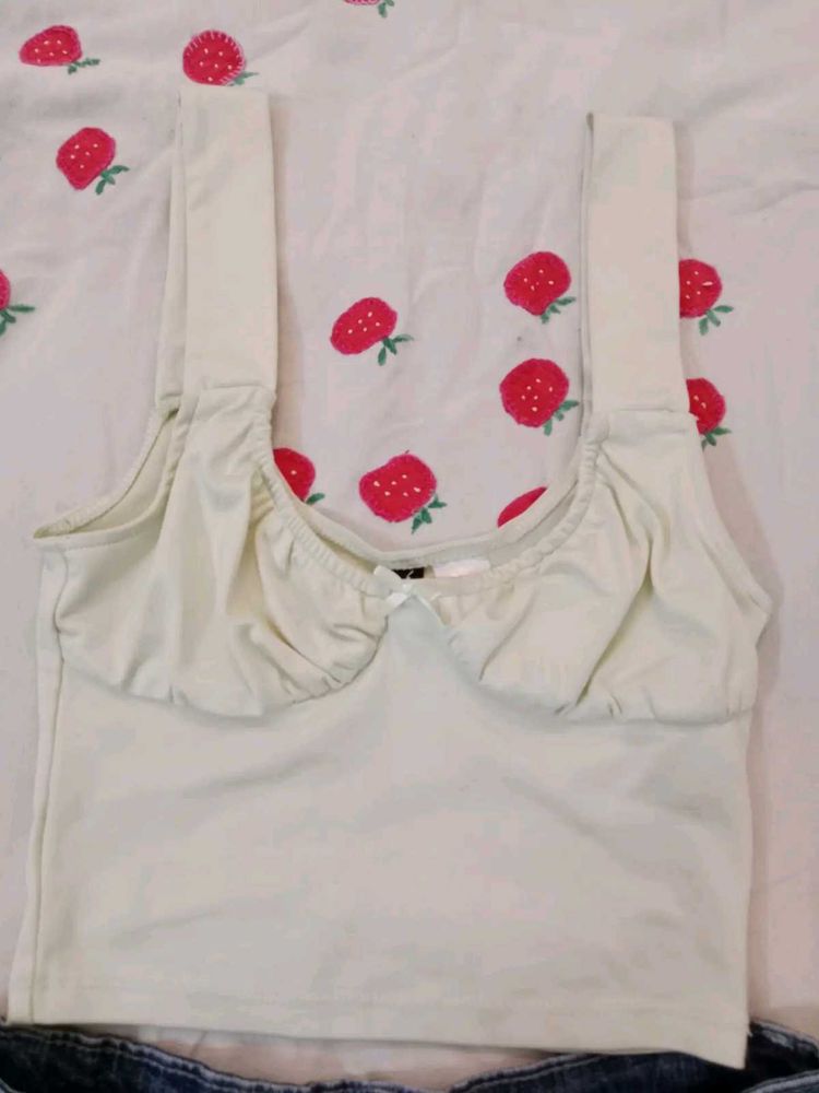 Light Green Ruched Cup Cami Top