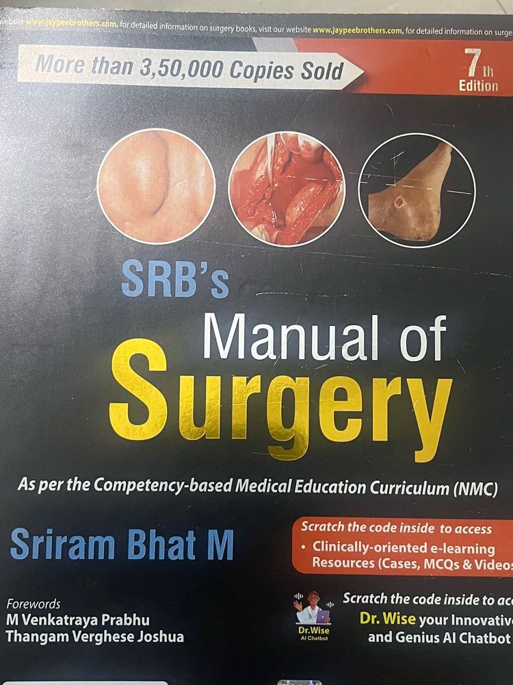 SRB surgery textbook for MBBS 18th edition