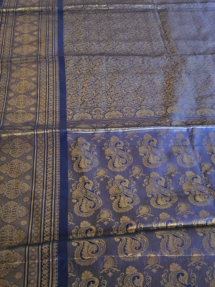 New Royal Blue Banarsi Silk Saree