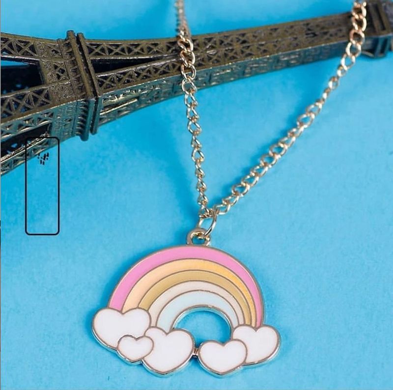 Cute Rainbow &amp; Hearts Necklace
