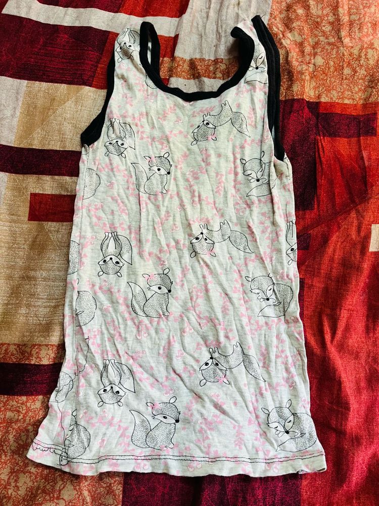 Cute Squirrel Print Tank Top