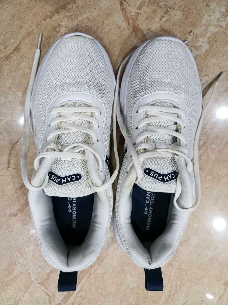 Campus White Running Shoes