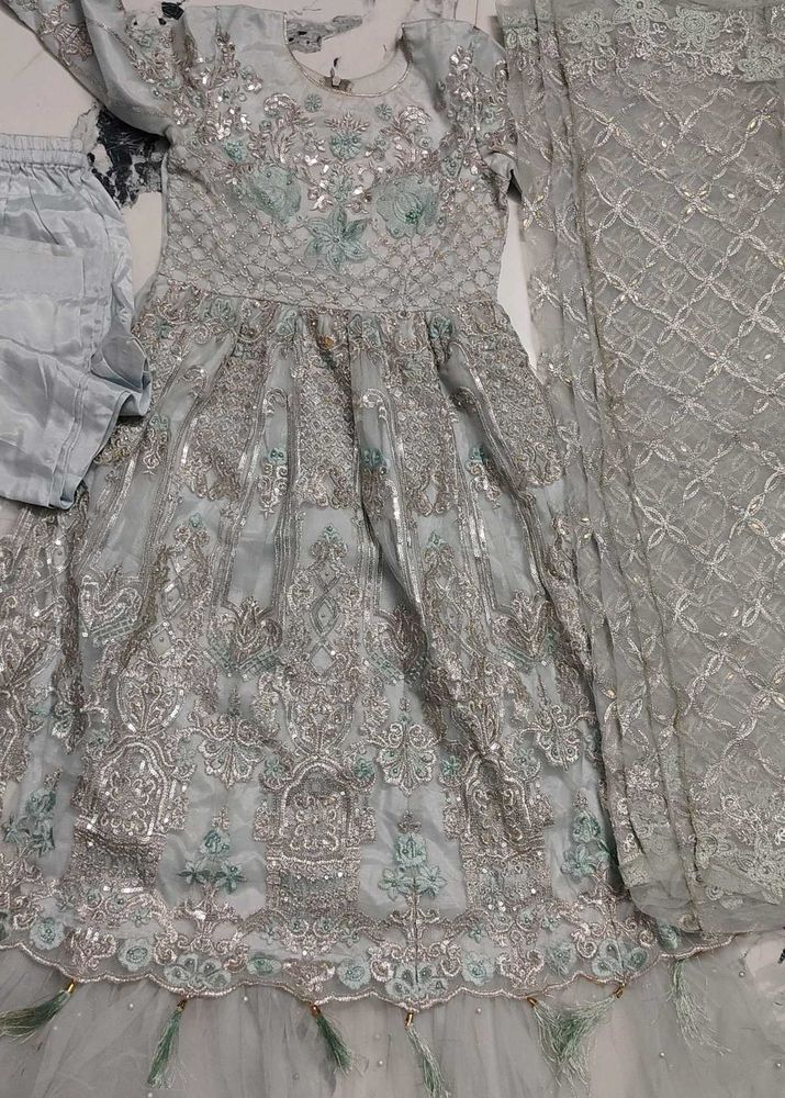 heavy embroidered gown