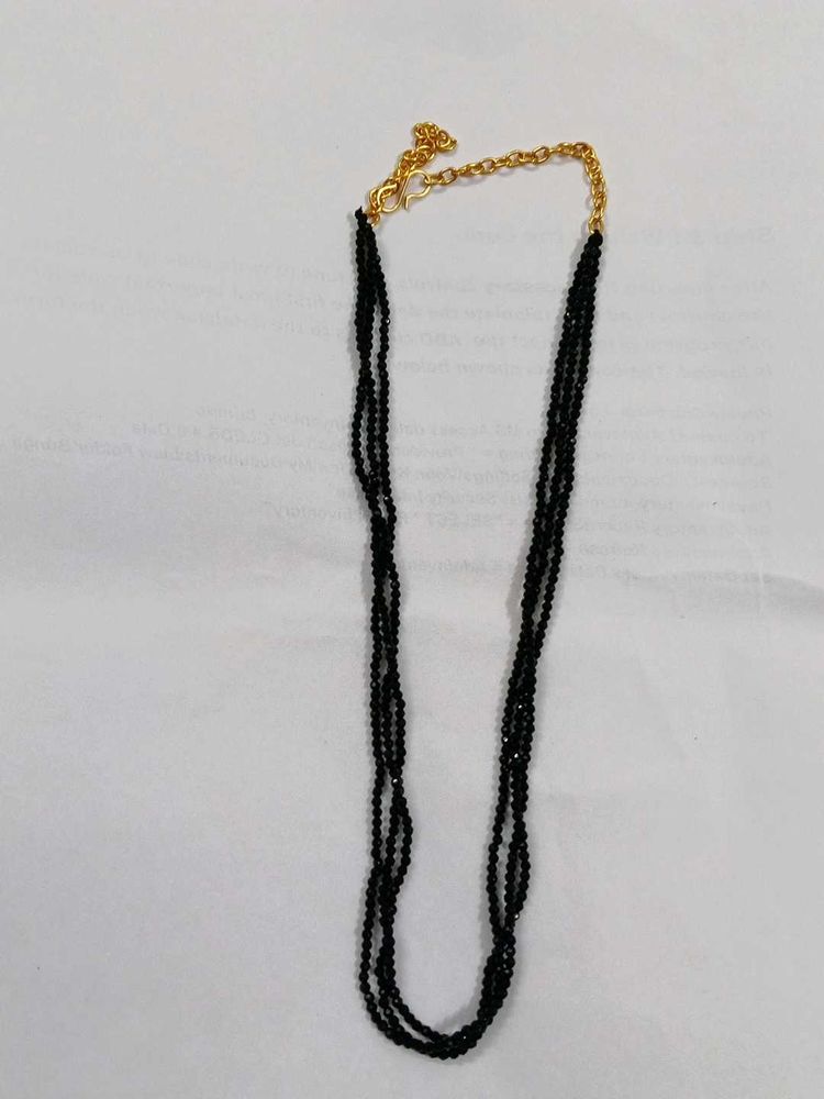 Elegant Black Beaded Necklace