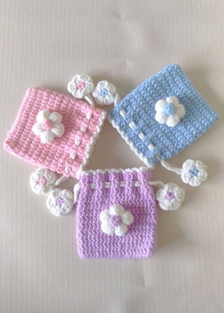 Handmade Crochet Flower Hair Ties (Set of 2)