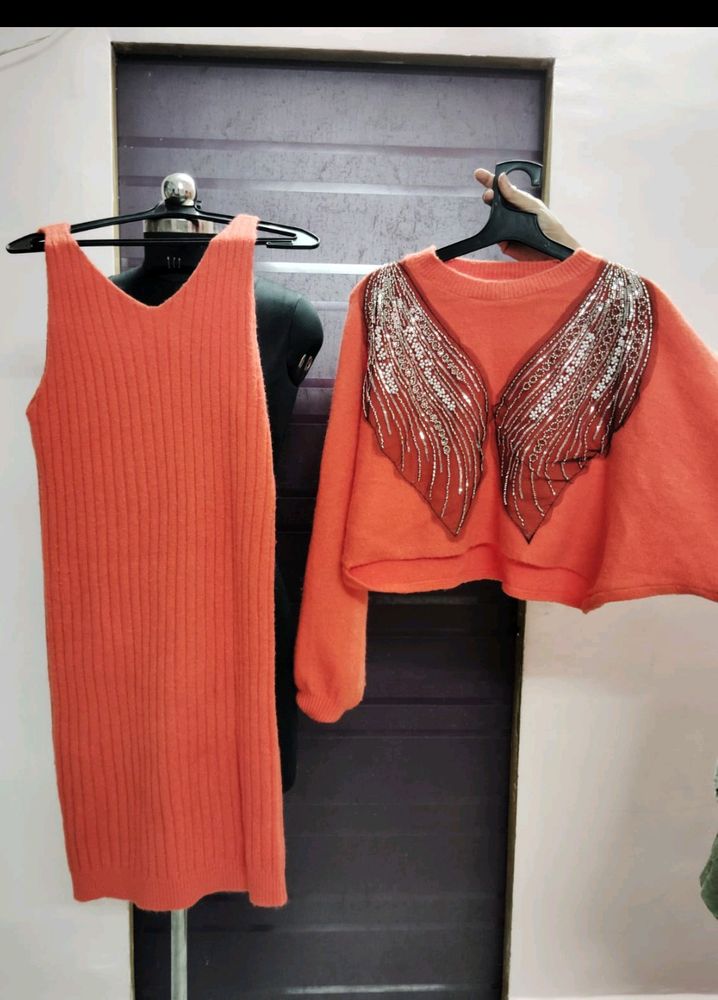 Winter Wear One Piece With Beautiful Work Jack