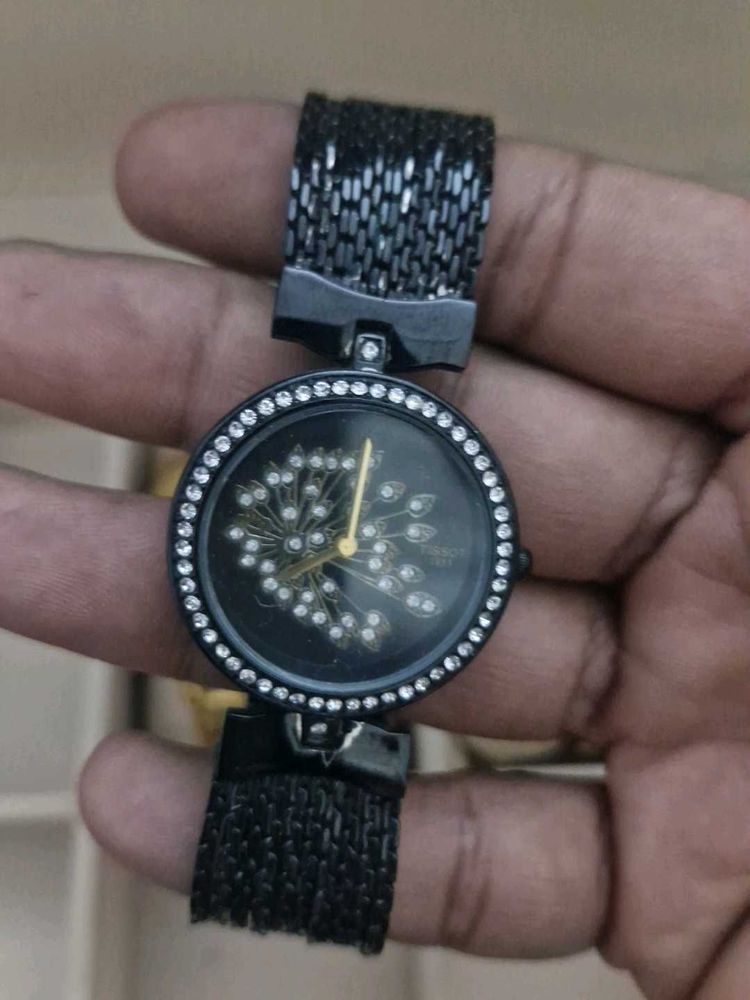 tissot Elegant Black Peacock Watch