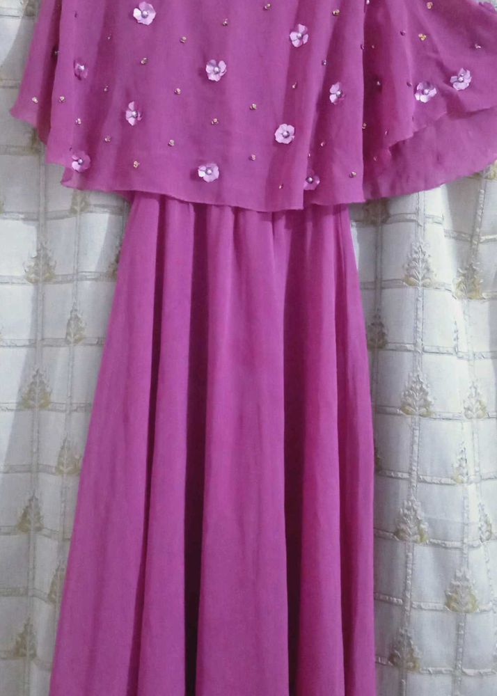 Beautiful Sequence Pattern Dress For 10-12 Girls