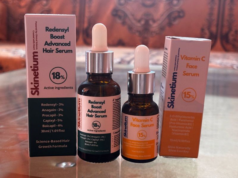 Skinetium Hair &amp; Face Serum Set