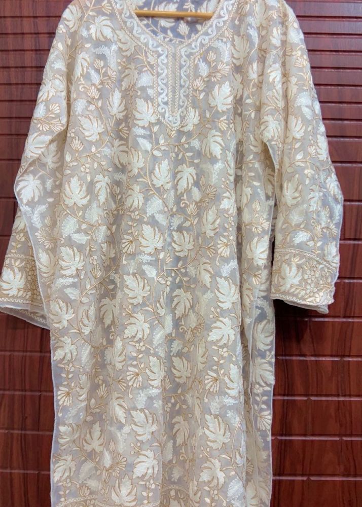 semi stitched Kashmiri Embroidered