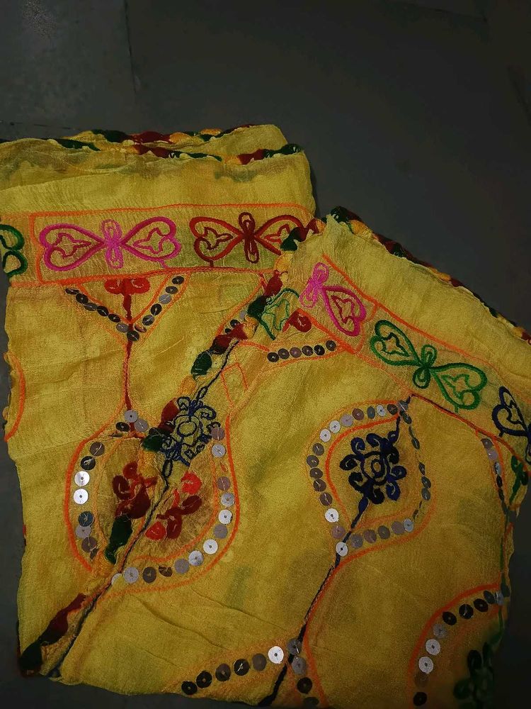 Multicolour Sequin Work Ethnic Dupatta