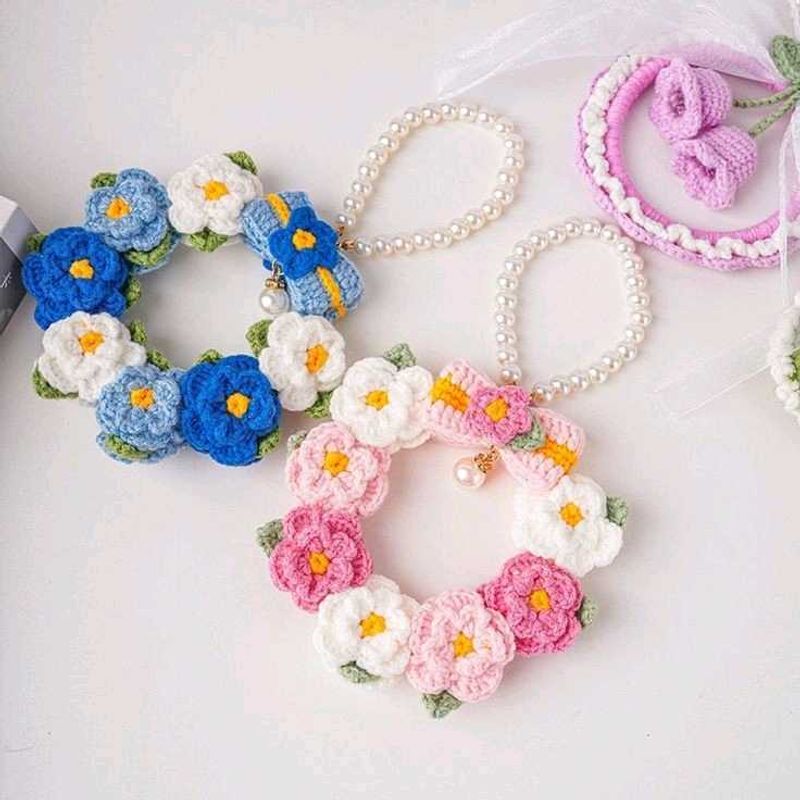 Crochet Flower Wreath Ornament