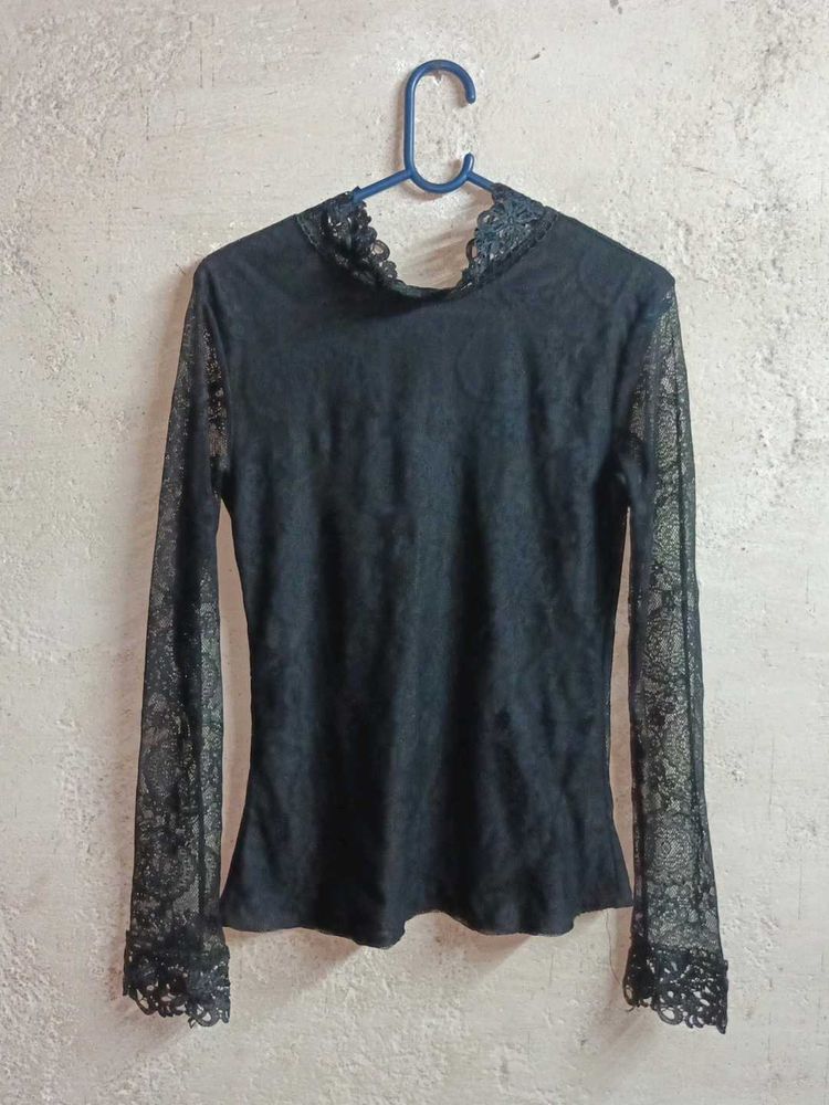 Summer Fashion Lace Top Layered Black 🖤