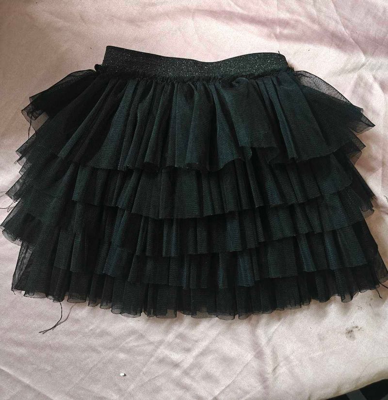 kids Black Tiered Tulle Skirt