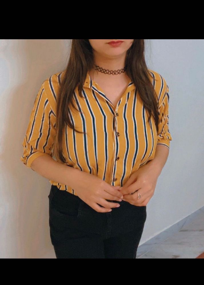 Stylish Yellow Striped Shirt
