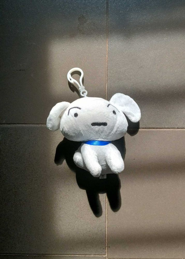 Cute White Plush Toy Keychain
