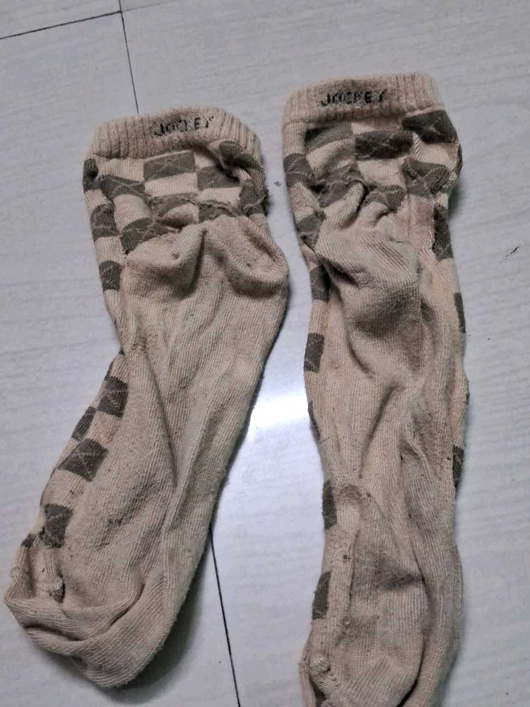 Jockey Crew Socks - Tan &amp; Gray Checkered