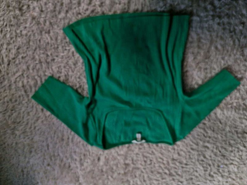 H&amp;M Green Long Sleeve Knit Top