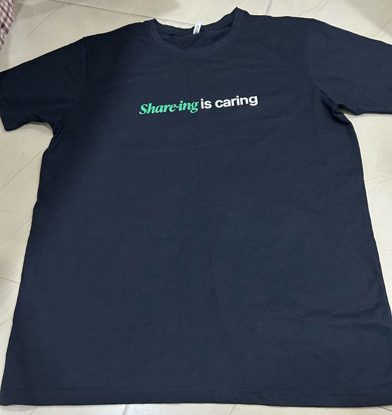 Black "Share-ing is caring" T-Shirt
