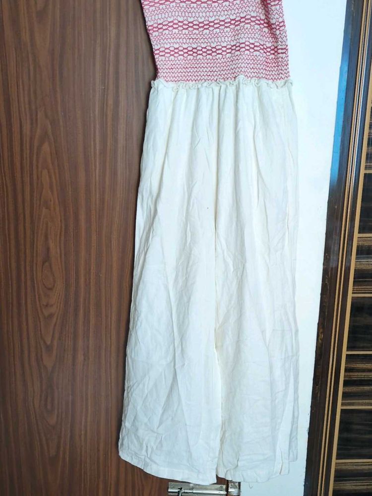 Bohemian Style White Palazzo Set