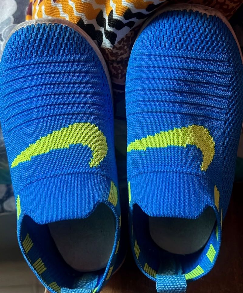 Cute Blue Slip-On Sneakers