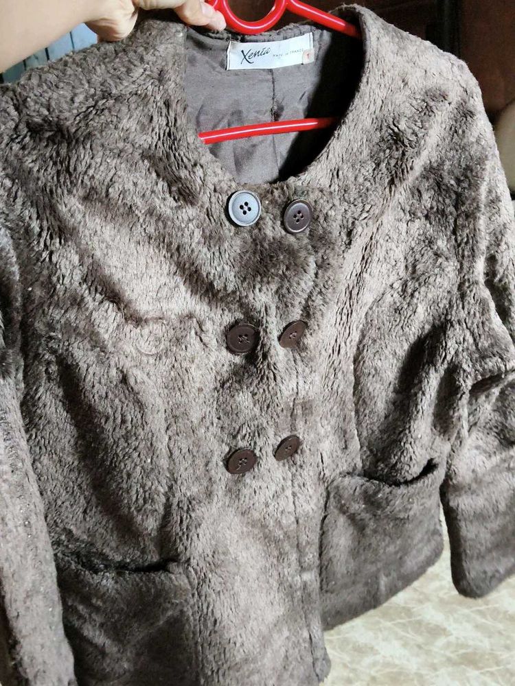 Brown Faux Fur Jacket