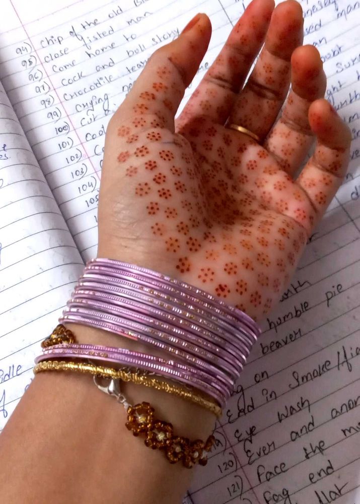 Lilac &amp; Gold Bangle Set