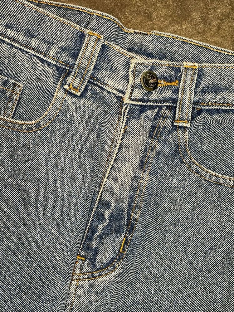 Classic Light Wash Wide Leg Jeans