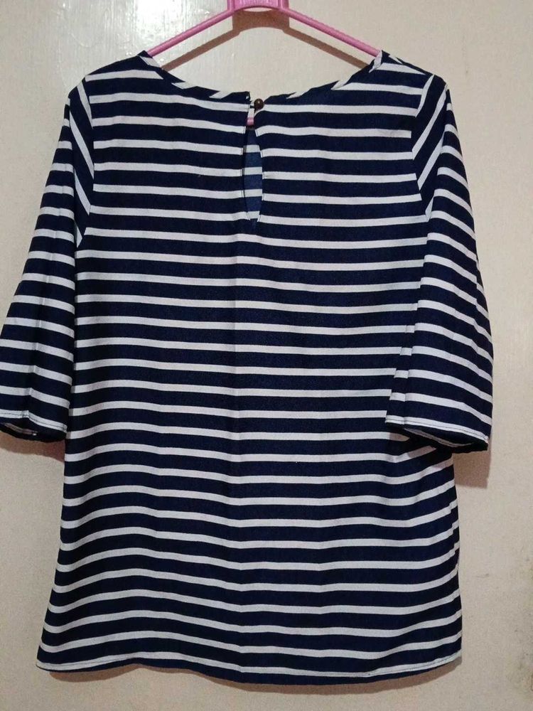 Classic Striped Navy and White Top