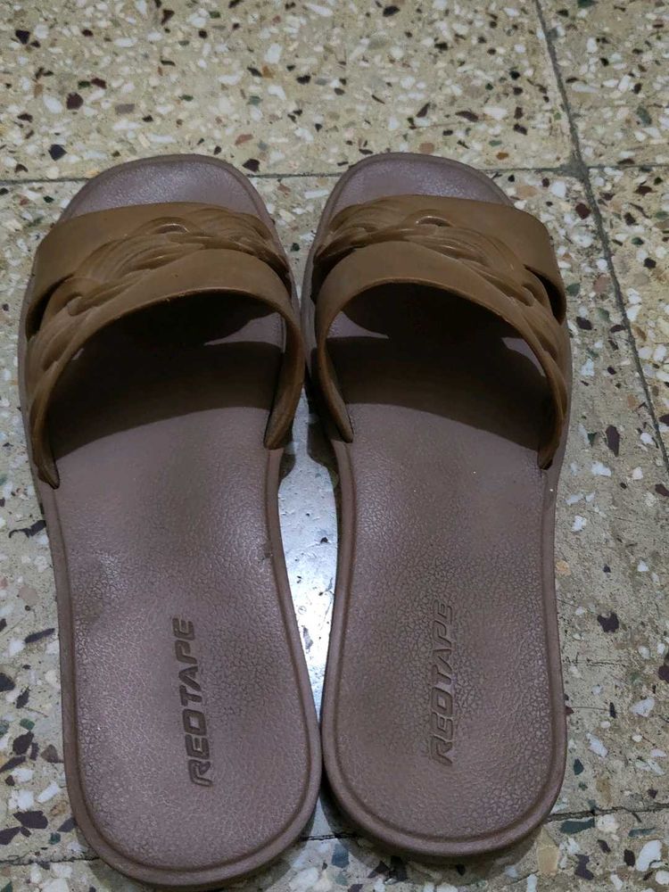 Red Tape Women's Brown Slides