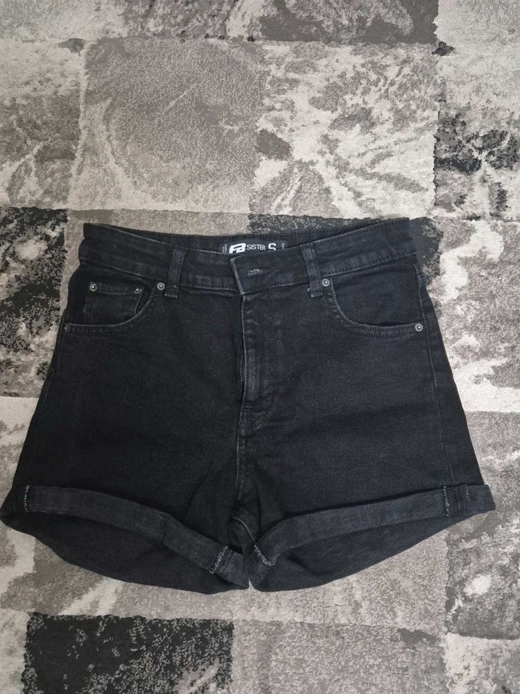 Black Denim Shorts