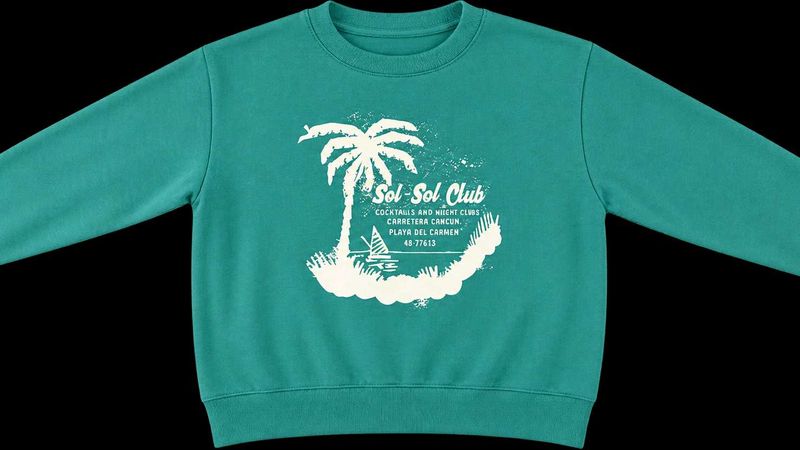 Teal "Sol-Sol Club" Graphic Sweatshirt