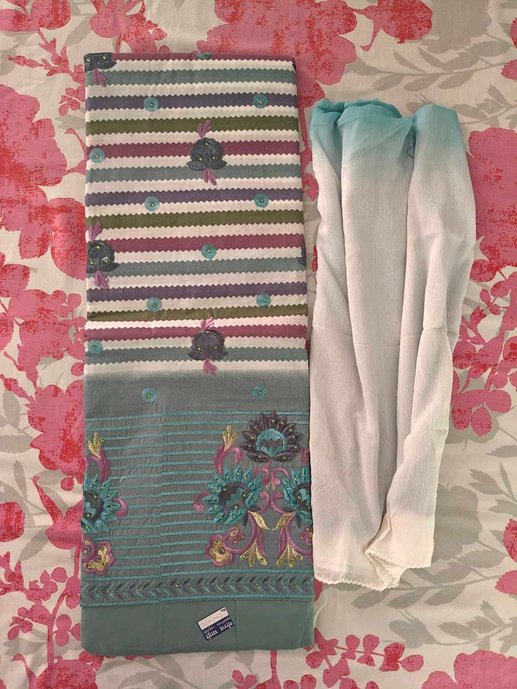 Embroidered Kurta Suit Material