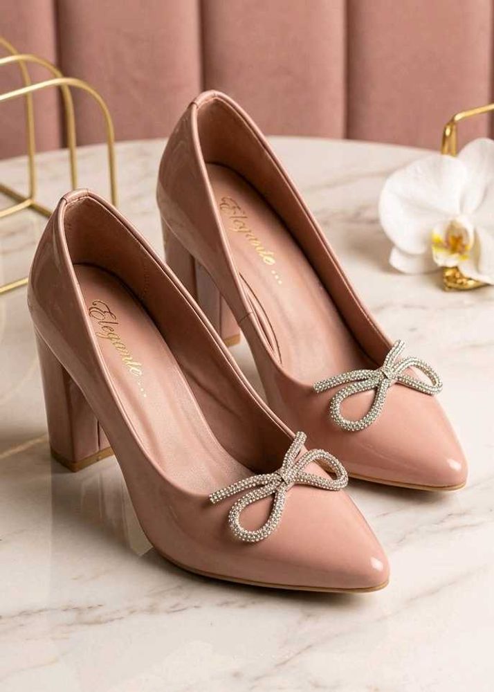 3.5inch  Pink Bow Heels