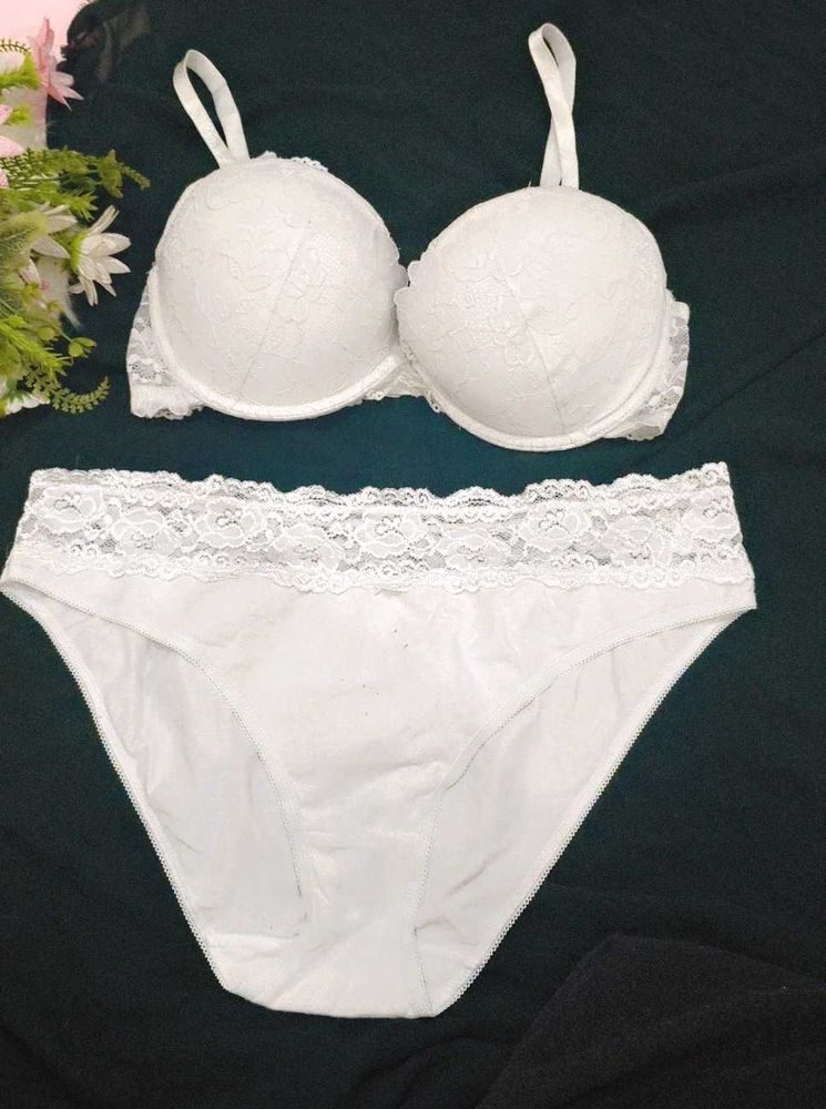 White Lace Bra &amp; Panty Set