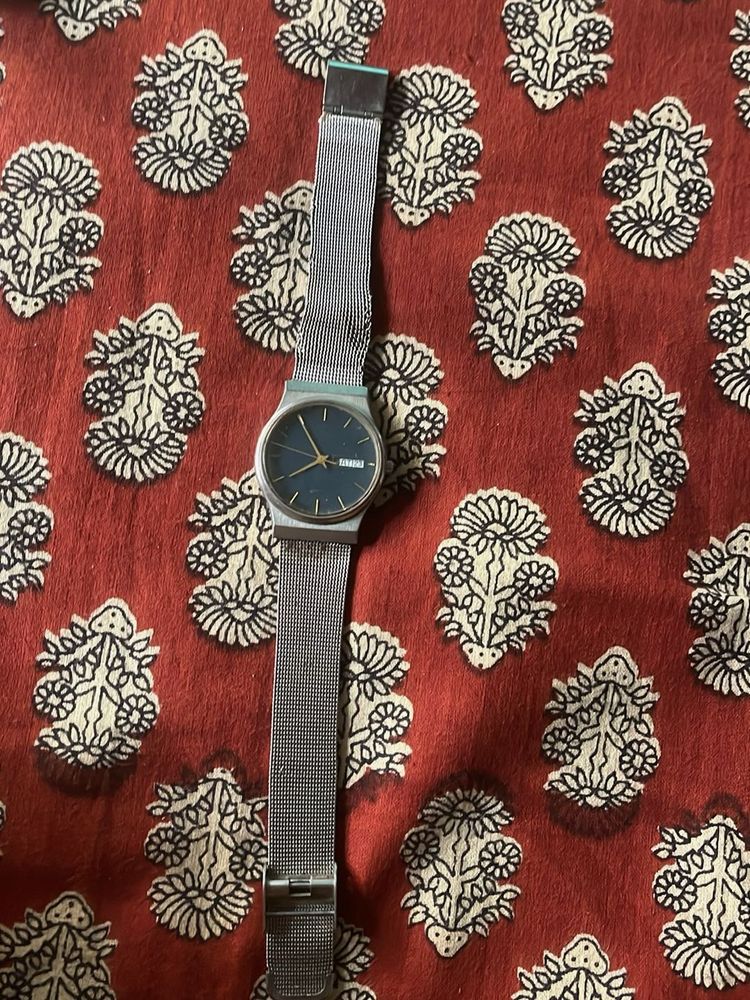 Classic Silver Mesh Band Watch