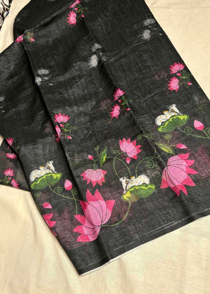 soft Mul Cotton Saree with Bp