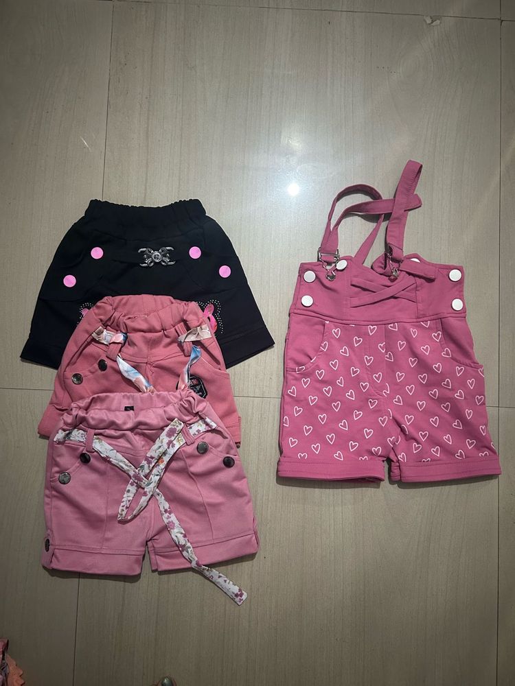 Cute Girls Shorts &amp; Overalls Set