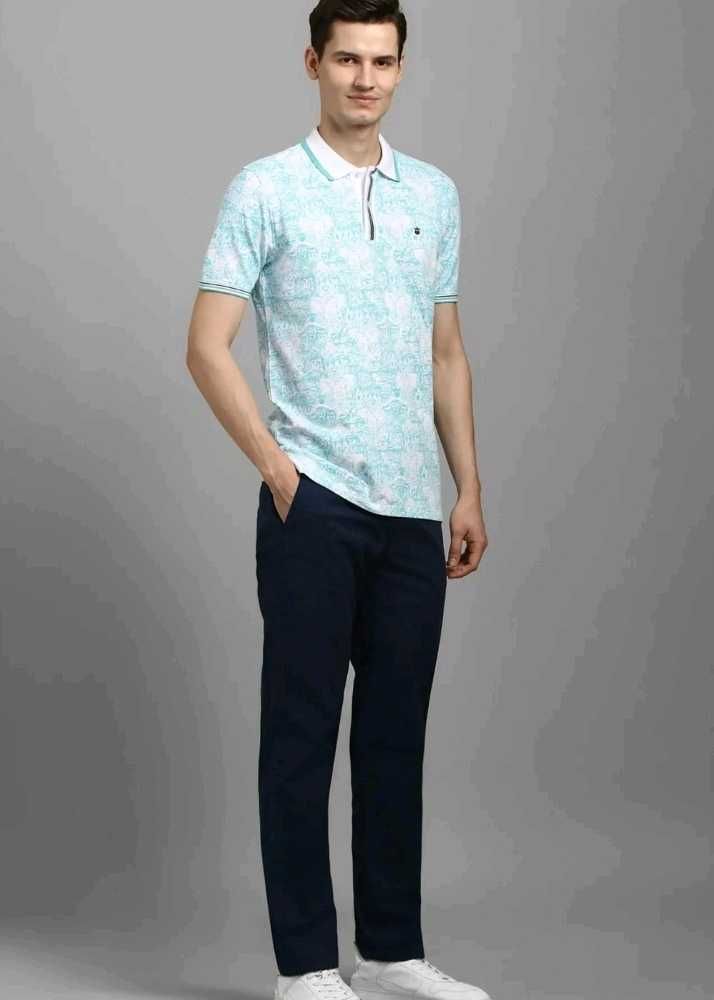 Unique Louis Philippe Men's  Animal Print Polo Shi