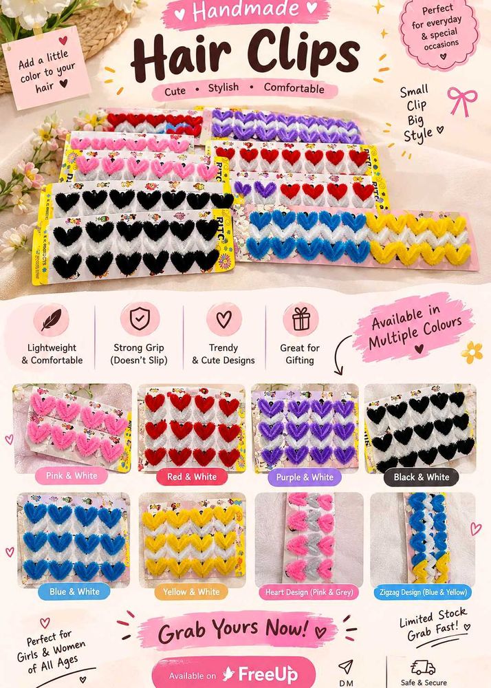 beutiful clips 6 piece set