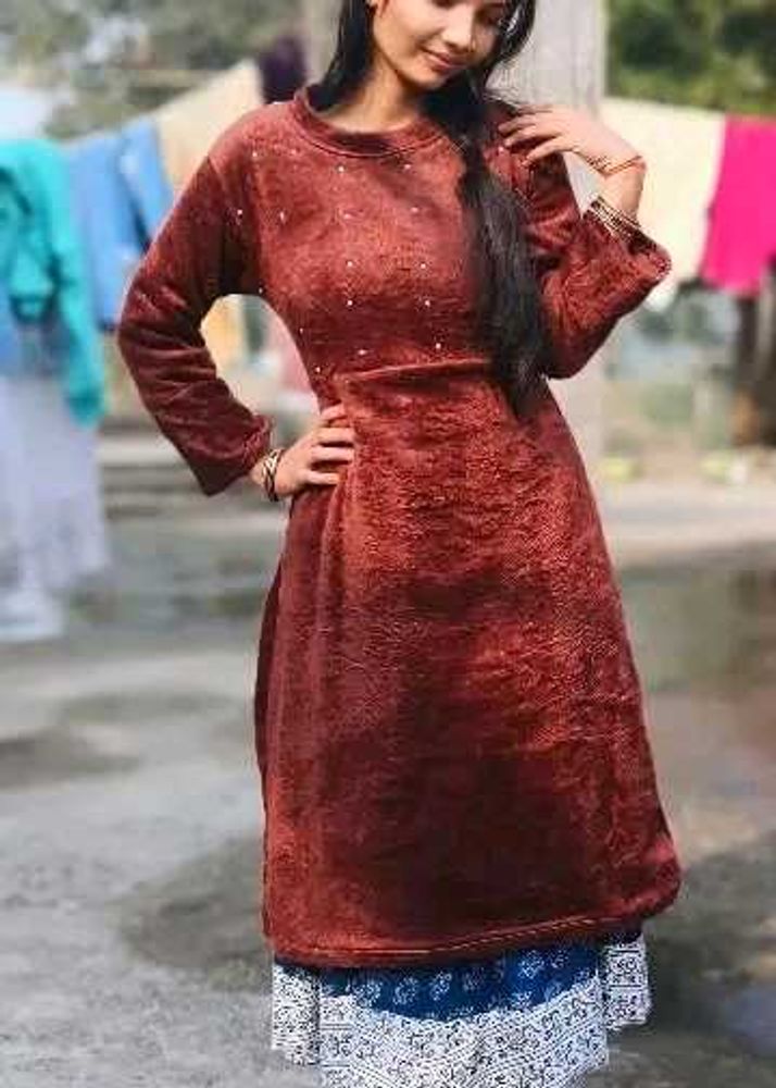 Woollen Kurta Plazo Set