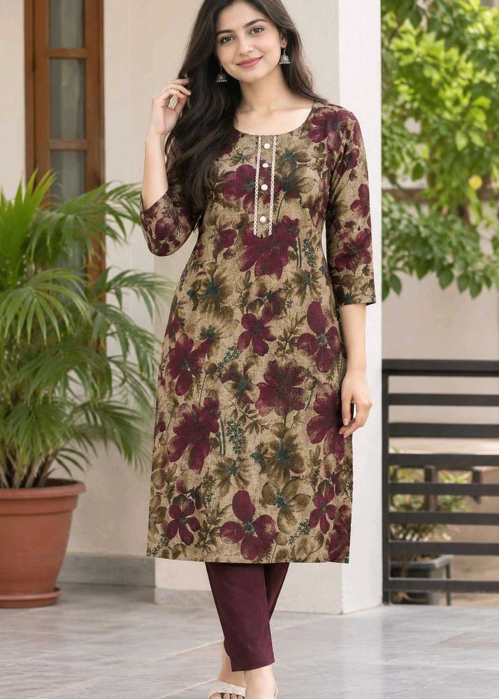 Floral Print Kurta