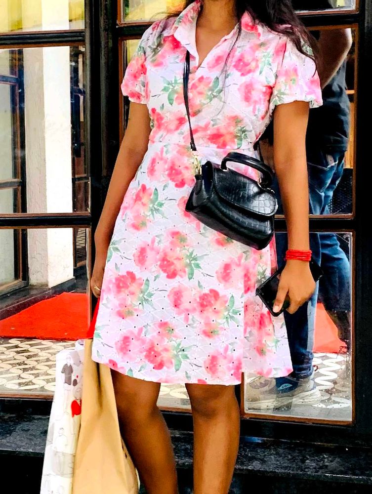 Floral Print A-Line Dress