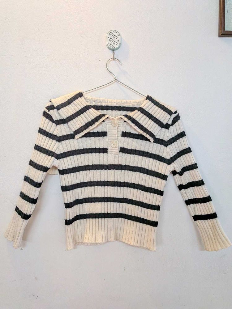 Girls striped pullover